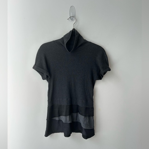 Brunello Cucinelli Tops - Brunello Cucinelli Black and Gray Women's Top